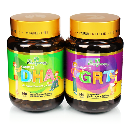뉴질랜드 에버그린 키 성장 키크는 영양제 DHA+GRT360정 2개 그로우 어린이 영양제